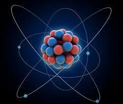 Atomi sht i prbr nga brthama dhe elektronet me ngarkes elektrike negative q rrotullohen rreth saj, n brendsin e brthams gjejm neutronet q jan thrrmija pa ngarkes elektrike dhe protonet me ngarkes elektrike pozitive.