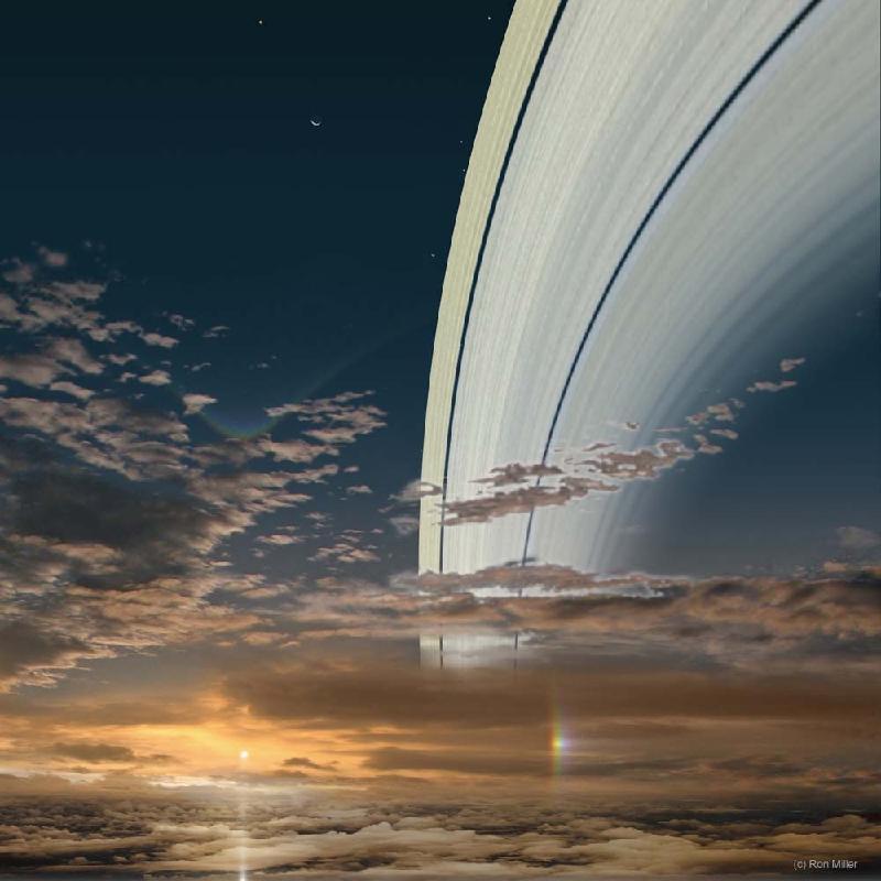 Lindja e diellit ne planetin e Saturnit