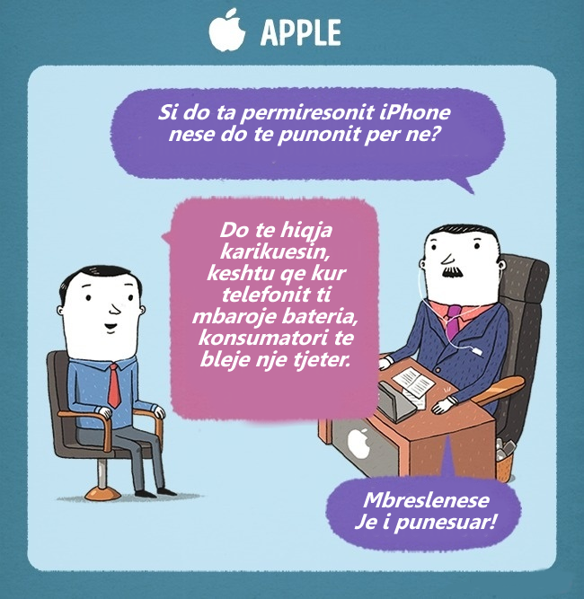 Intervista e puns n Apple.