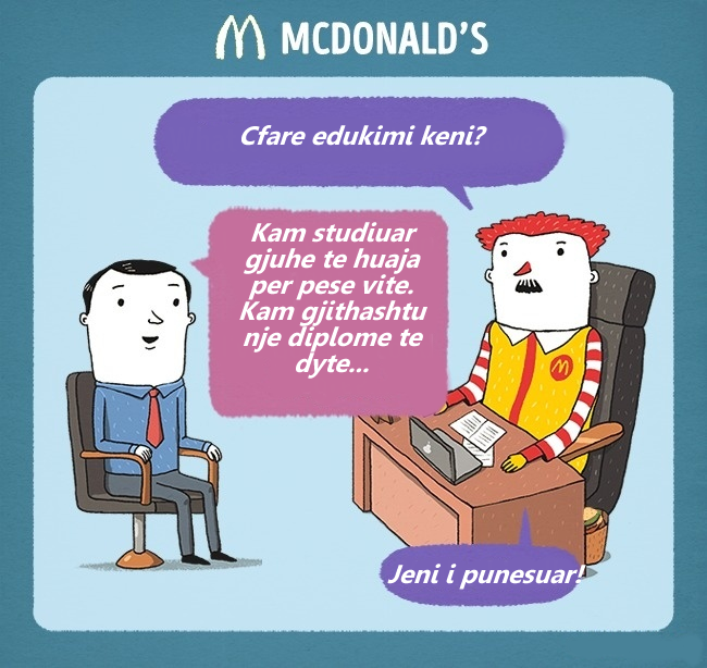 Intervista e puns n MC Donalds