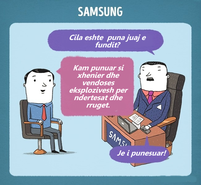Intervista e puns n Samsung.