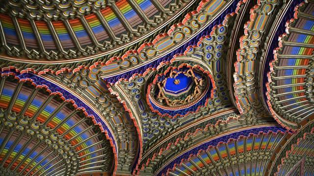 Tavani mbreslns n Castello di Sammezzano, Leccio Italy